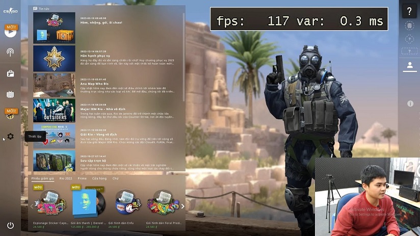  Hiện FPS Game CS GO và Chuyển Ngôn Ngữ Từ Tiếng Anh Sang Tiếng Việt Trong Game CS GO