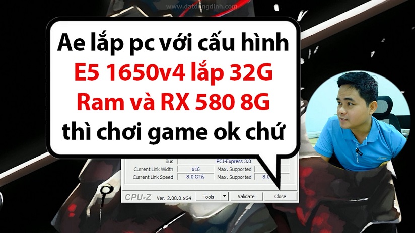  PC Tầm Giá 5 Triệu 6 Cấu Hình PC CPU E5 1650V4 + RX 580 8GD5 + RAM 32GB Test Game